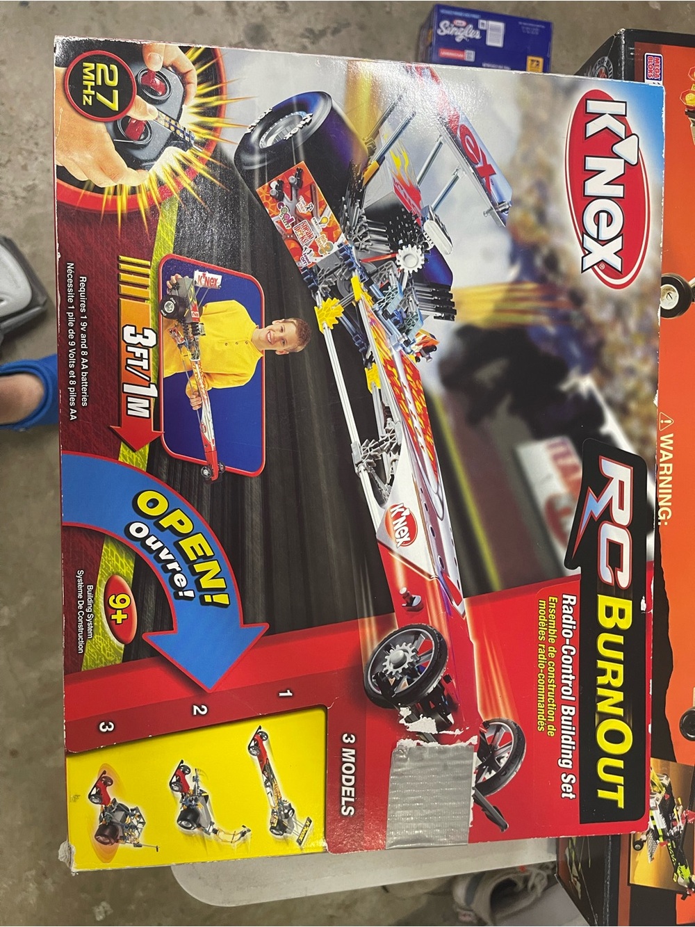 VINTAGE K'NEX RC Burnout Radio Control Building Set - Red